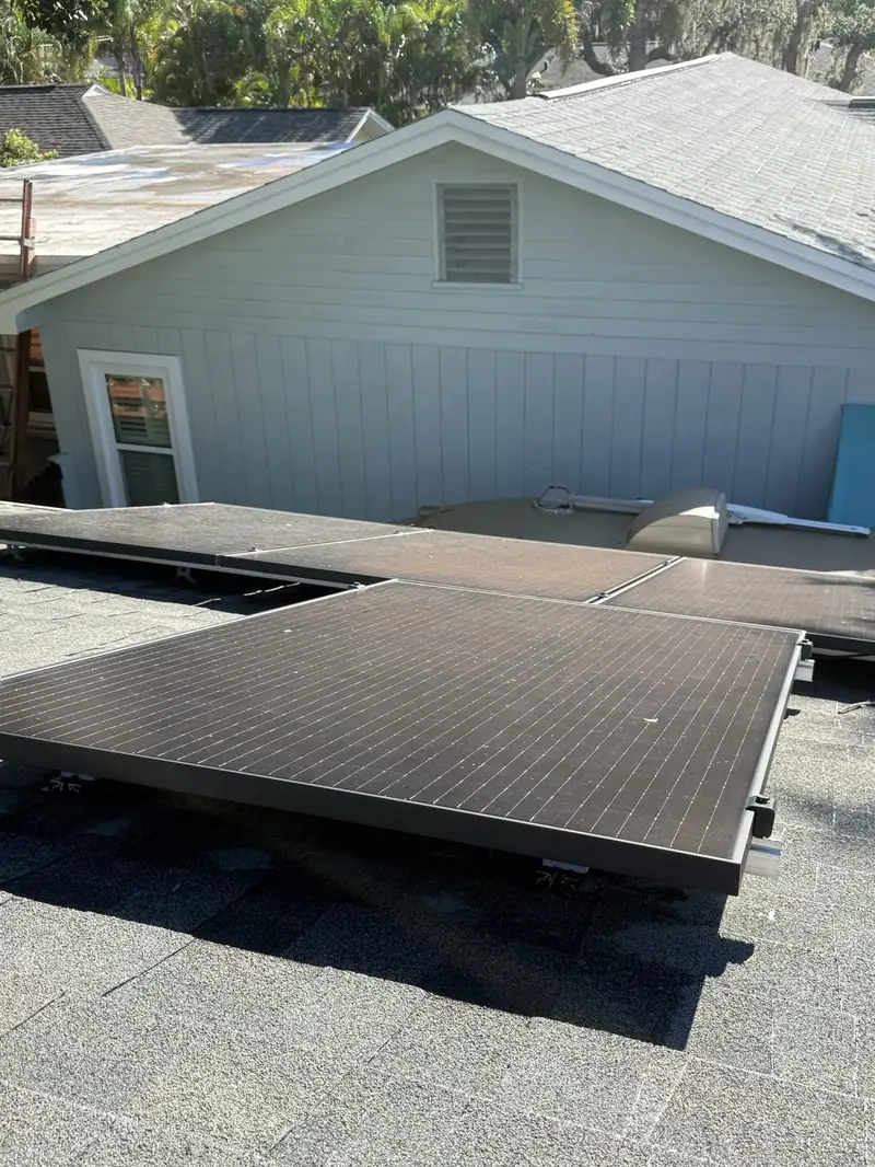 Solar panels before cleaning